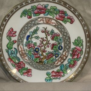 Vintage Coalport England AD 1750 scalloped Indian Tree porcelain saucer plate